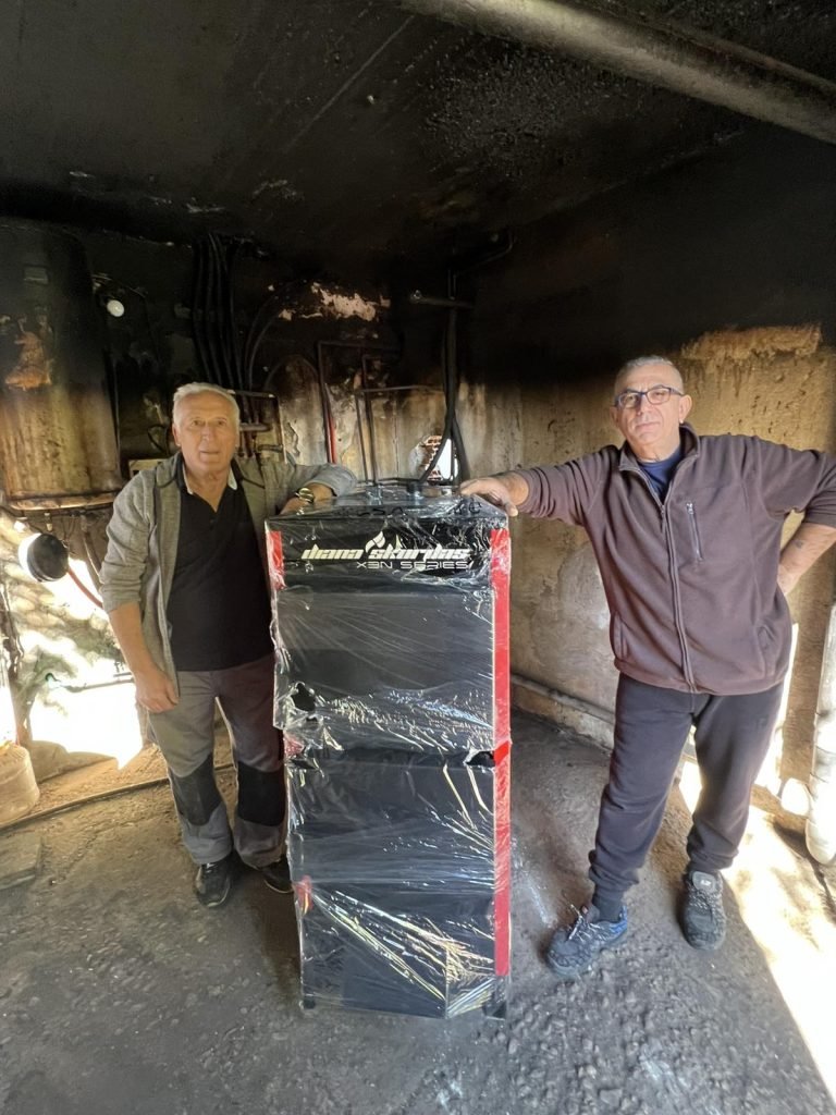 Παράδοση ξυλολέβητα DIANA-SKORDAS XBN 80 kW στον Σταυρό Ημαθίας – 03/10/2026
